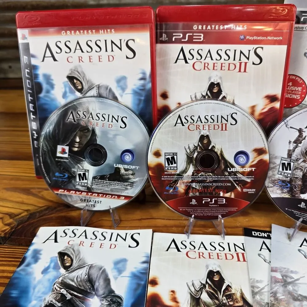 Assassins Creed Lot of 4 (Sony Playstation 3) All CIB Complete and MINTY!